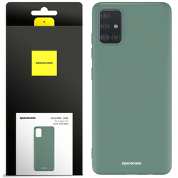 Spacecase Silicone Case Galaxy A71 dark green