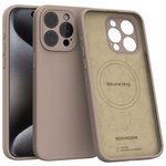 Spacecase Silicone Mag iPhone 15 Pro Max brown