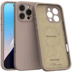 Spacecase Silicone Mag iPhone 16 Pro Max brown