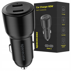 Spacecase Car Charger 60W Dual Port C60CC-13 black