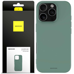 Spacecase Silicone Case iPhone 16 Pro dark green