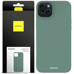 Spacecase Silicone Case iPhone 15 Plus dark green