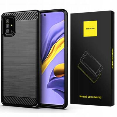 Spacecase Carbon Galaxy A71 czarny