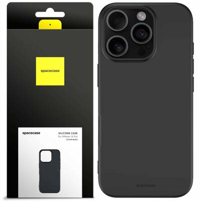 Spacecase Silicone Case iPhone 16 Pro black