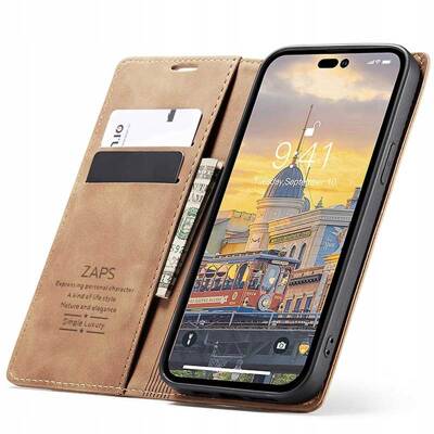 ZAPS Wallet iPhone 14 Pro kawowy