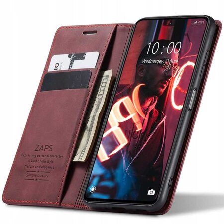 ZAPS Wallet Poco X5 Pro/Note 12 Pro wiśniowy