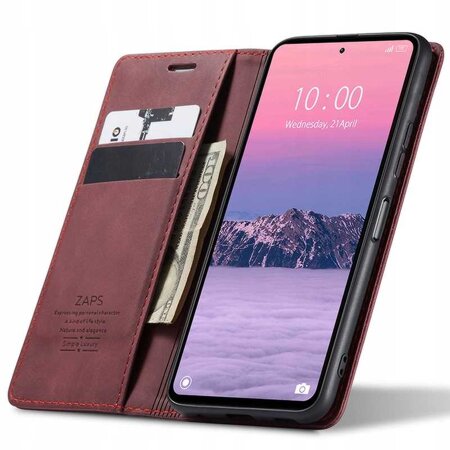 ZAPS Wallet Redmi Note 12 4G wiśniowy