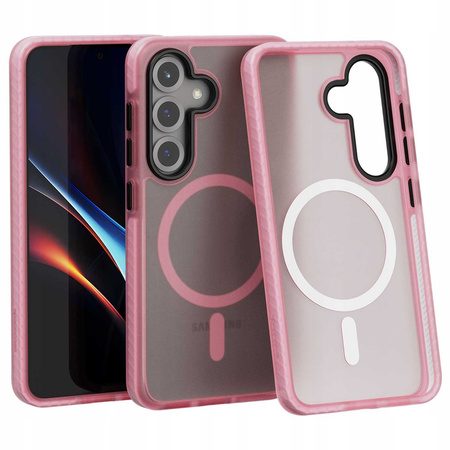 Etui Spacecase Hybrid Fusion Mag do Galaxy S25 różowe