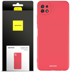 Etui silikonowe Spacecase Silicone Case do Galaxy A22 5G czerwone