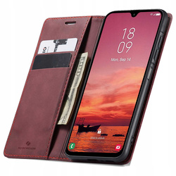 Etui z klapką Spacecase Wallet do Galaxy A26 5G czerwone