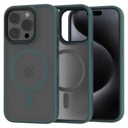 Etui Spacecase Hybrid Mag do iPhone 15 Pro ciemno zielone