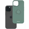 Etui Spacecase Silicone Ring do iPhone 15 ciemno zielone