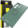 Etui Spacecase Silicone Ring do Galaxy S24 Ultra ciemno zielone