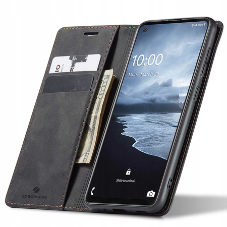 Etui z klapką Spacecase Wallet do Galaxy A21s czarne