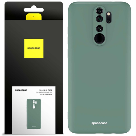 Etui silikonowe Spacecase Silicone Case do Redmi Note 8 Pro ciemno zielone