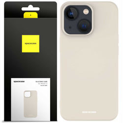 Etui silikonowe Spacecase Silicone Case do iPhone 13 kremowe