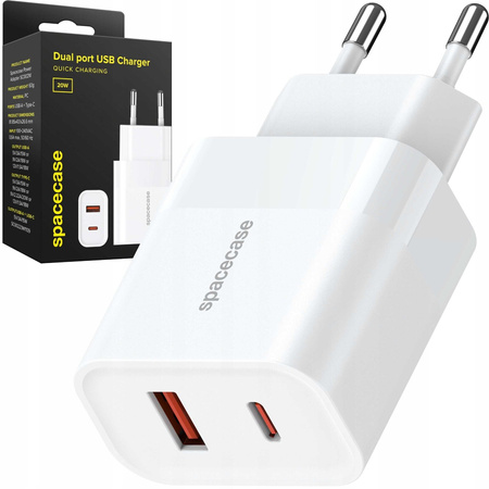 SPACECASE USB Charger 20W SC002W white