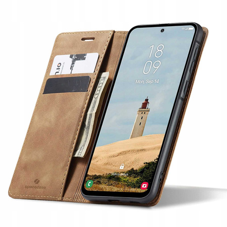 Spacecase Wallet Galaxy A56 light brown
