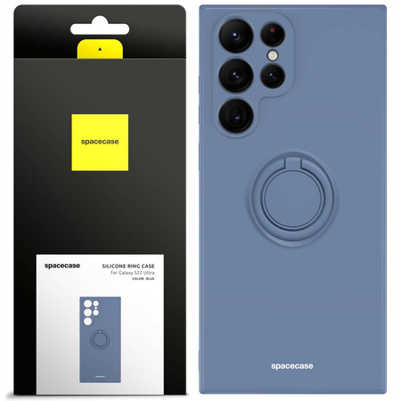 Spacecase Silicone Ring Galaxy S22 Ultra blue