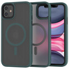 Etui Spacecase Hybrid Mag do iPhone 11 ciemno zielone