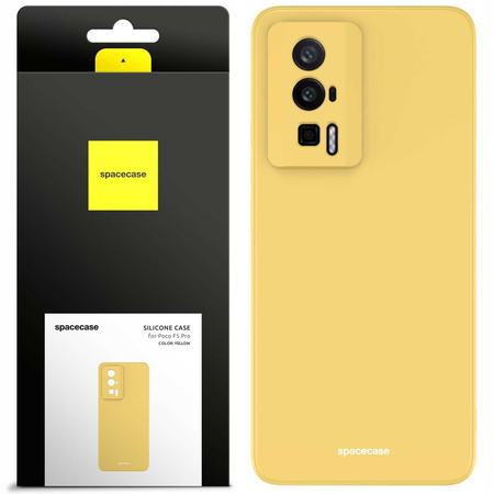 Etui silikonowe Spacecase Silicone Case do Poco F5 Pro żółte