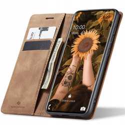 Etui z klapką Spacecase Wallet do Galaxy S20 jasno brązowe