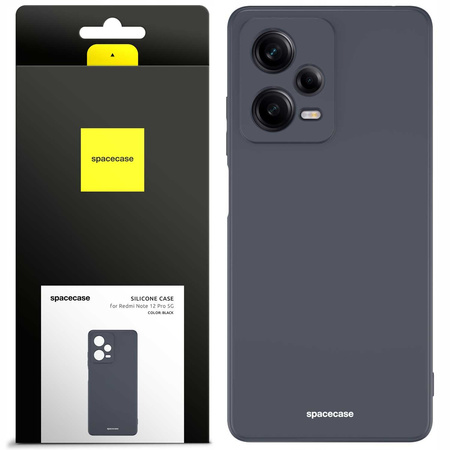 Spacecase Silicone Case Redmi Note 12 Pro 5G black