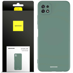 Etui silikonowe Spacecase Silicone Case do Galaxy A22 5G ciemno zielone
