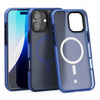 Etui Spacecase Hybrid Fusion Mag do iPhone 16 Plus granatowe