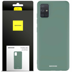 Etui silikonowe Spacecase Silicone Case do Galaxy A51 ciemno zielone