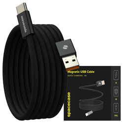 Spacecase USB-A to USB-C Magnetic Cable 1M 32W CL07 black