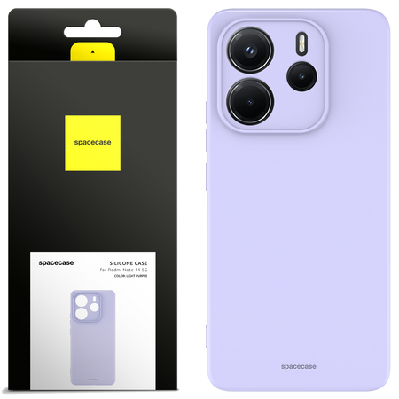 Etui silikonowe Spacecase Silicone Case do Redmi Note 14 4G jasno fioletowe