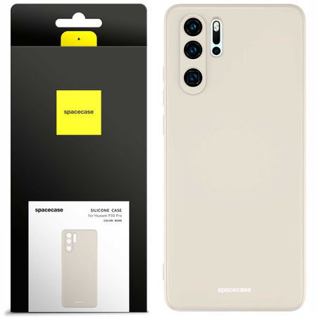 Etui silikonowe Spacecase Silicone Case do Huawei P30 Pro kremowe