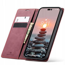 Etui z klapką Spacecase Wallet do iPhone 14 Pro czerwone