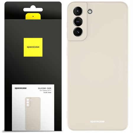 Etui silikonowe Spacecase Silicone Case do Galaxy S21+ kremowe