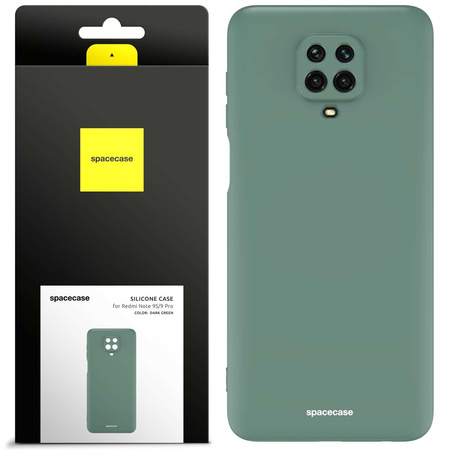 Etui silikonowe Spacecase Silicone Case do Redmi Note 9S/9 Pro ciemno zielone