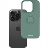 Etui Spacecase Silicone Ring do iPhone 15 Pro ciemno zielone