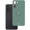 Etui Spacecase Silicone Ring do Galaxy S21 FE ciemno zielone