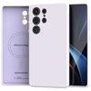 Etui Spacecase Silicone Mag do Galaxy S25 Ultra jasno fioletowe
