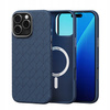 Etui skórzane Spacecase Classy Mag do iPhone 16 Pro Max granatowe