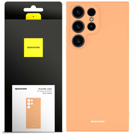 Etui silikonowe Spacecase Silicone Case do Galaxy S23 Ultra pomarańczowe