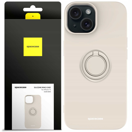 Spacecase Silicone Ring iPhone 15 bone