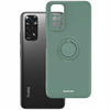 Etui Spacecase Silicone Ring do Redmi Note 11/11s ciemno zielone