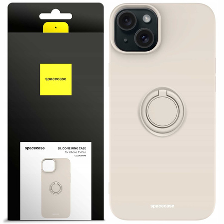 Spacecase Silicone Ring iPhone 15 Plus bone