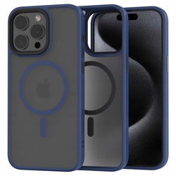 Etui Spacecase Hybrid Mag do iPhone 15 Pro Max granatowe