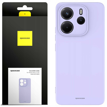 Etui silikonowe Spacecase Silicone Case do Redmi Note 14 5G jasno fioletowe