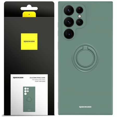 Spacecase Silicone Ring Galaxy S22 Ultra dark green