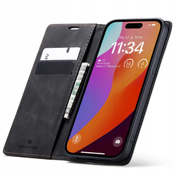Etui z klapką Spacecase Wallet do iPhone 15 Pro Max czarne
