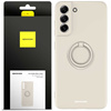 Etui Spacecase Silicone Ring do Galaxy S21 FE kremowe