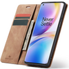 Etui z klapką Spacecase Wallet do OnePlus 8 Pro jasno brązowe